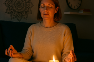 méditation avec lumière tamisée méditation avec lumière tamisée